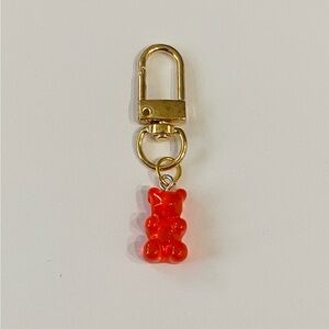 Red Gummy Bear Gold Bag Charm